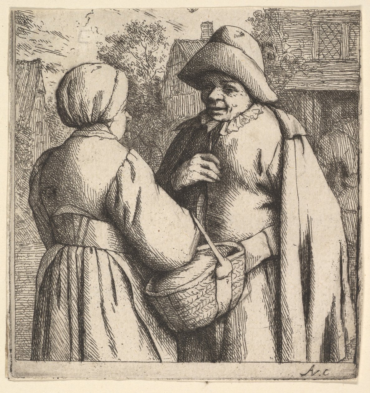 Samtale i Gaden, 1610-85. af Adriaen Jansz. van Ostade