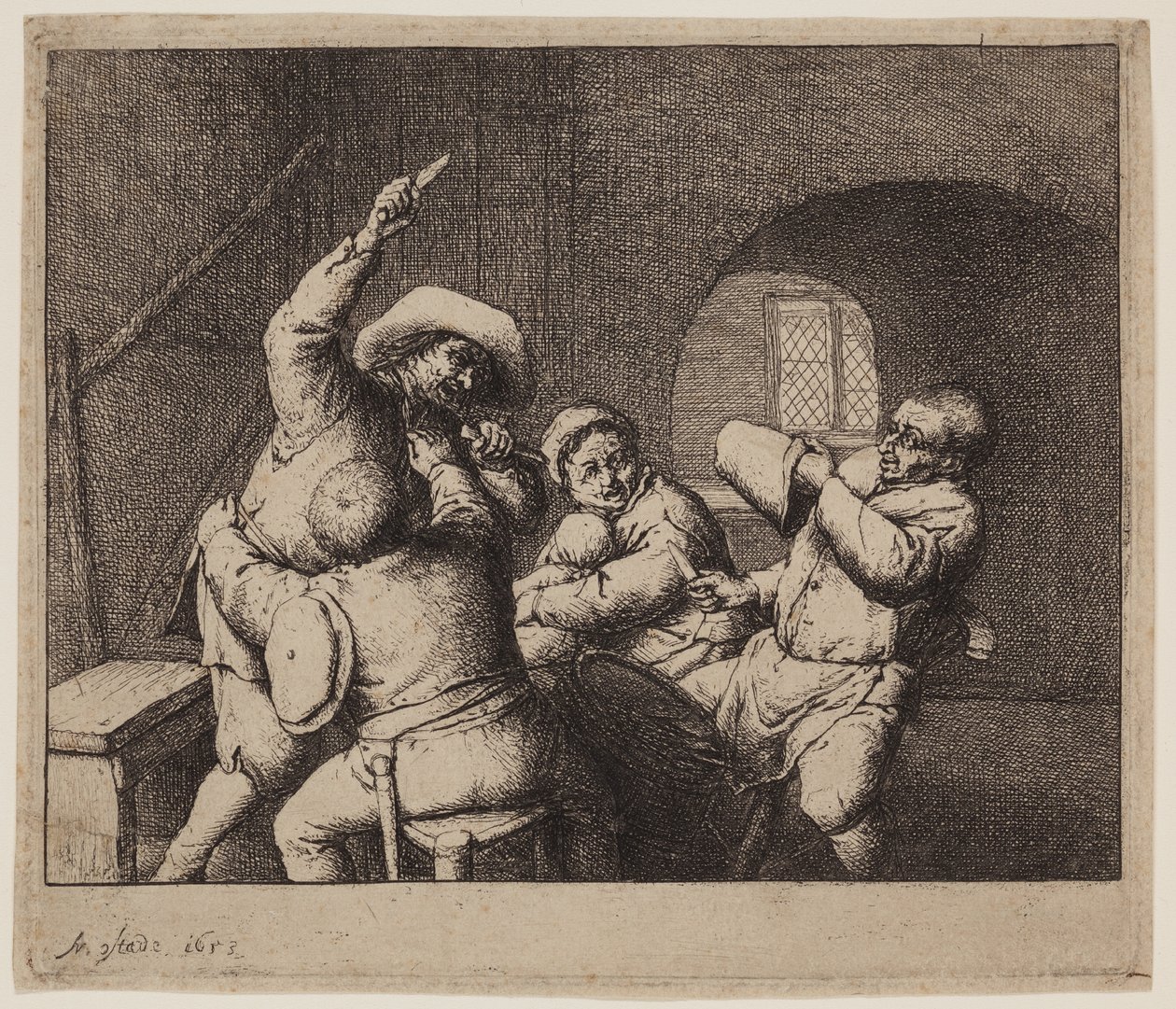 Knivkamp af Adriaen Jansz. van Ostade