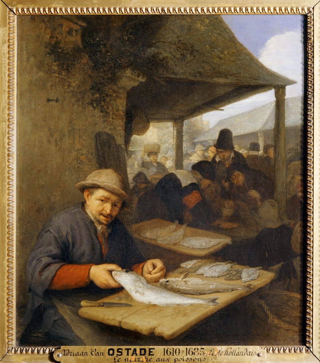 Fiskemarkedet ... af Adriaen Jansz. van Ostade