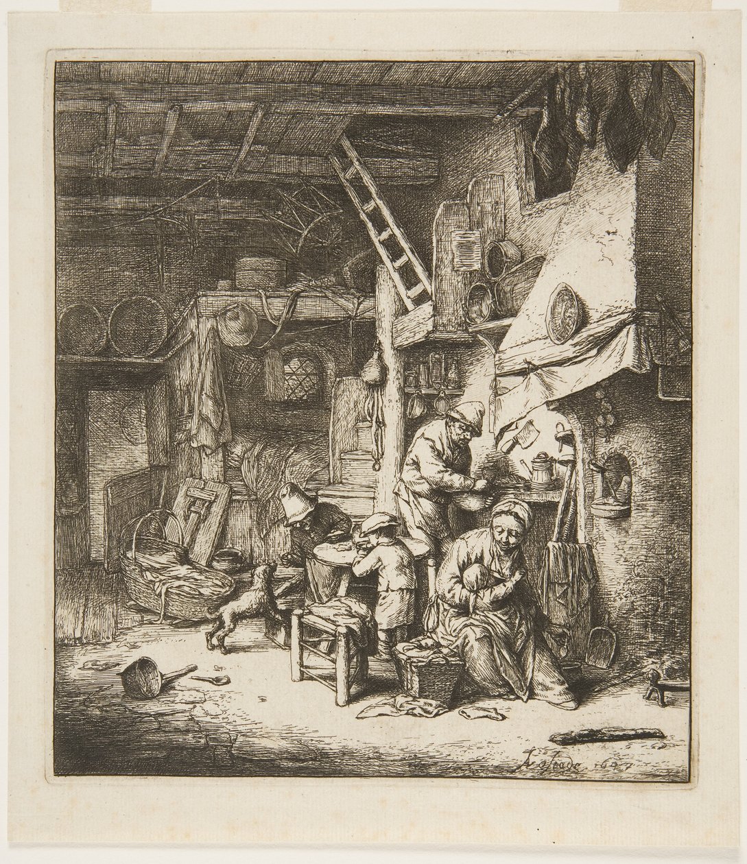 Bondefamilie af Adriaen Jansz. van Ostade