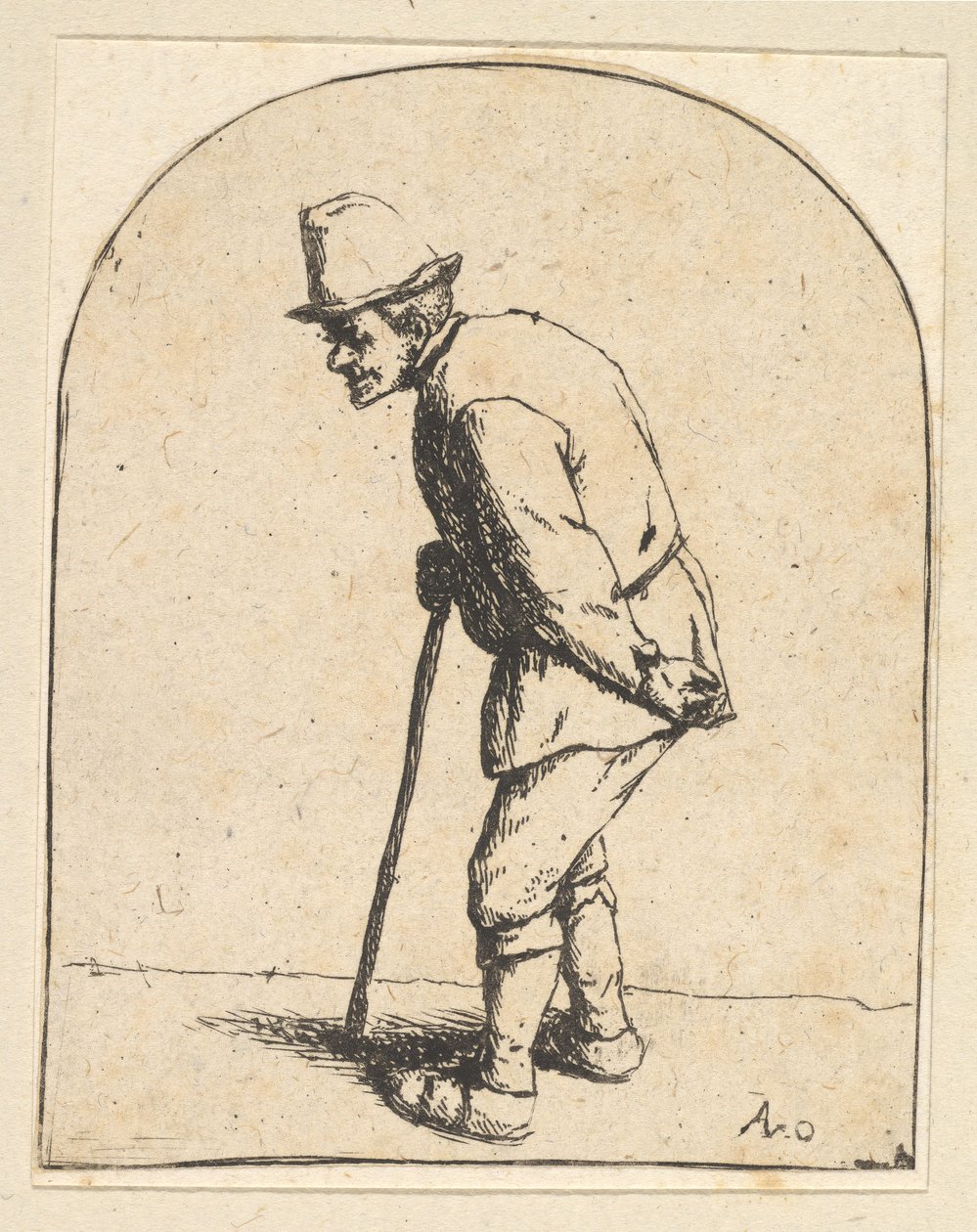 Bonde med Stok, 1610-85. af Adriaen Jansz. van Ostade