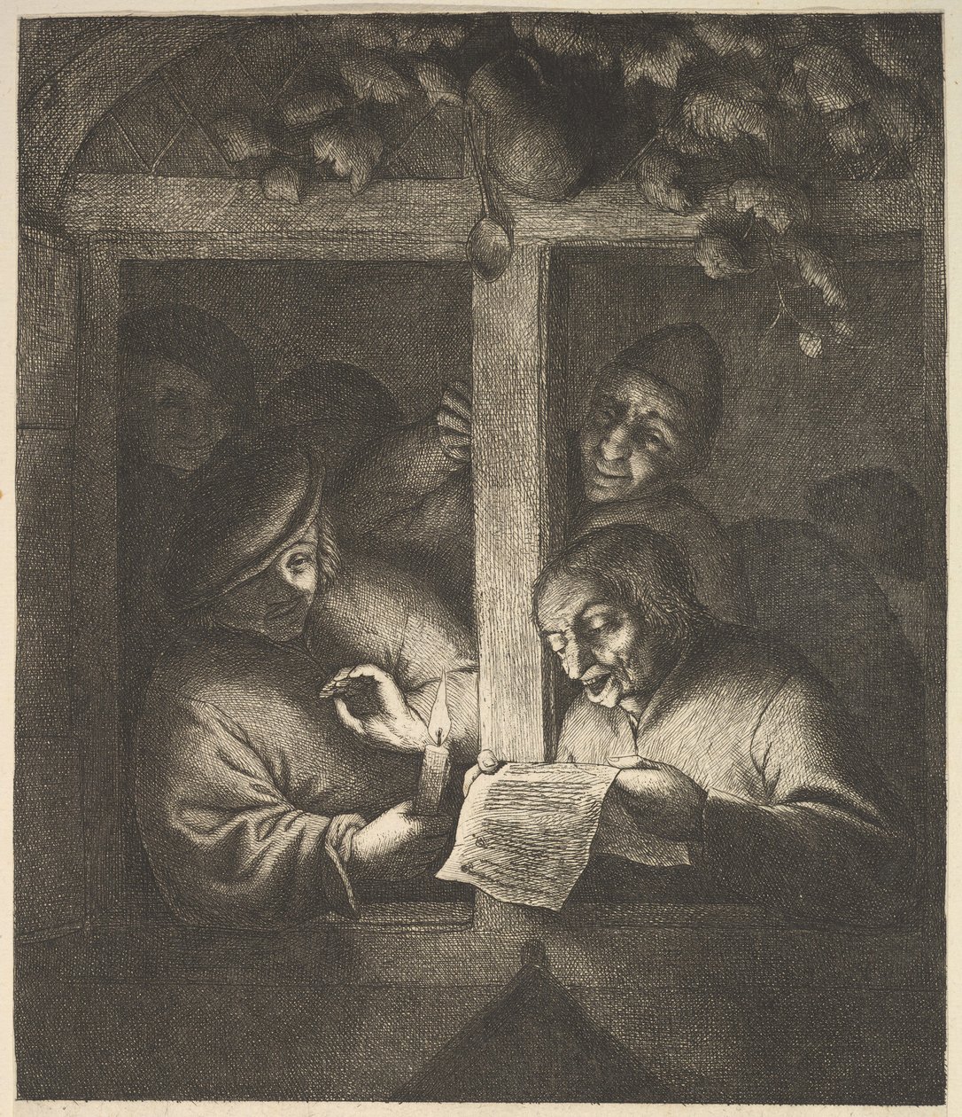 Sangere ved vinduet, 1610-85. af Adriaen Jansz. van Ostade