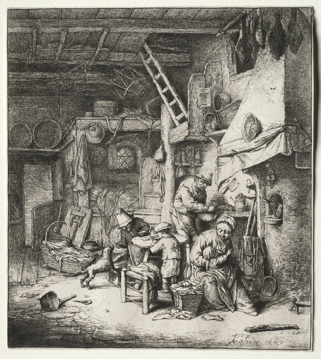 Familien, 1647. af Adriaen Jansz. van Ostade