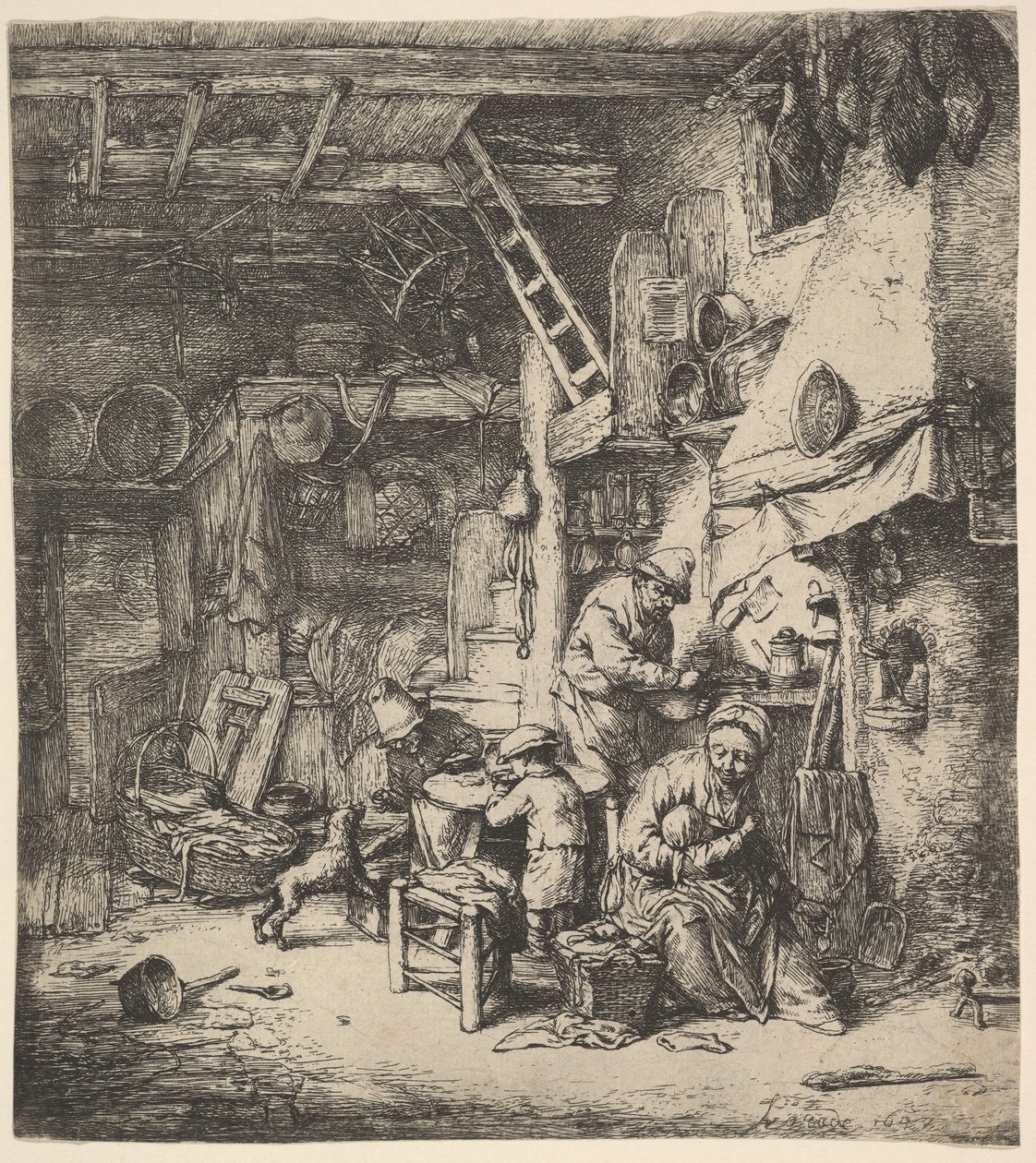 Familien, 1647. af Adriaen Jansz. van Ostade