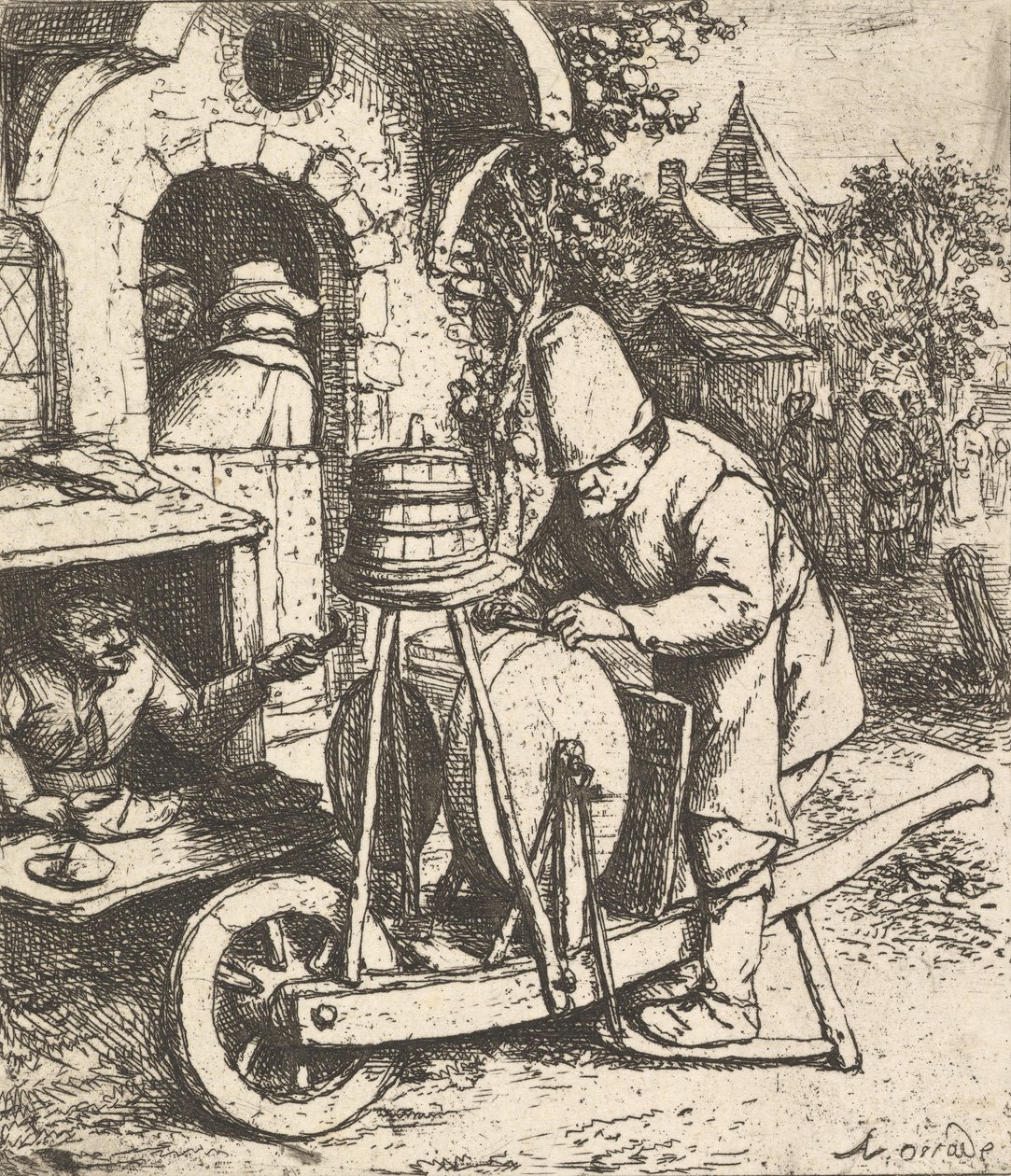 Knivsliberen, 1610-85. af Adriaen Jansz. van Ostade