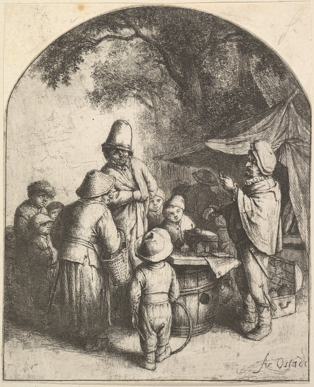 Kvaksalveren, 1610-85. af Adriaen Jansz. van Ostade
