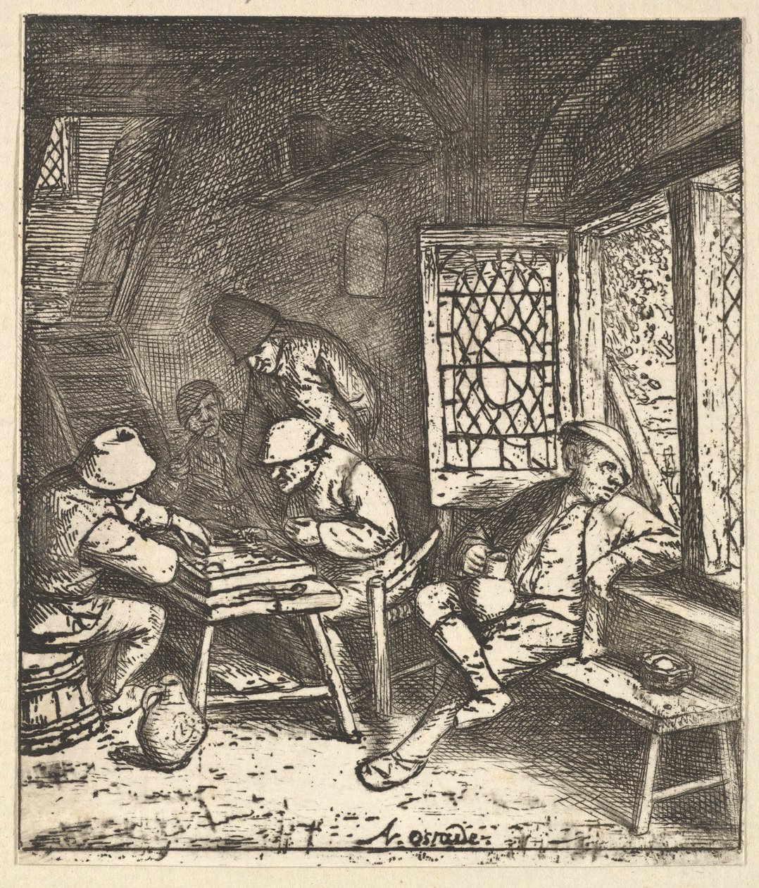 Tric Trac-spillere, 1610-85. af Adriaen Jansz. van Ostade