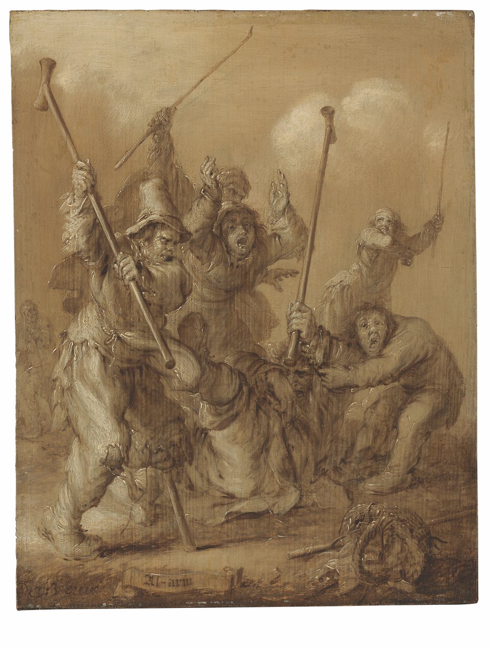 Al-Arm (olie på panel) af Adriaen Pietersz van de Venne