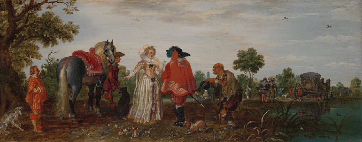 Forår (Mødet) af Adriaen Pietersz van de Venne