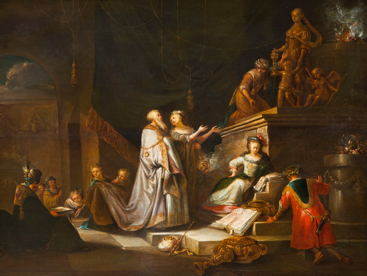 Kong Salomons afgudsdyrkelse. af Adriaen Verdoel