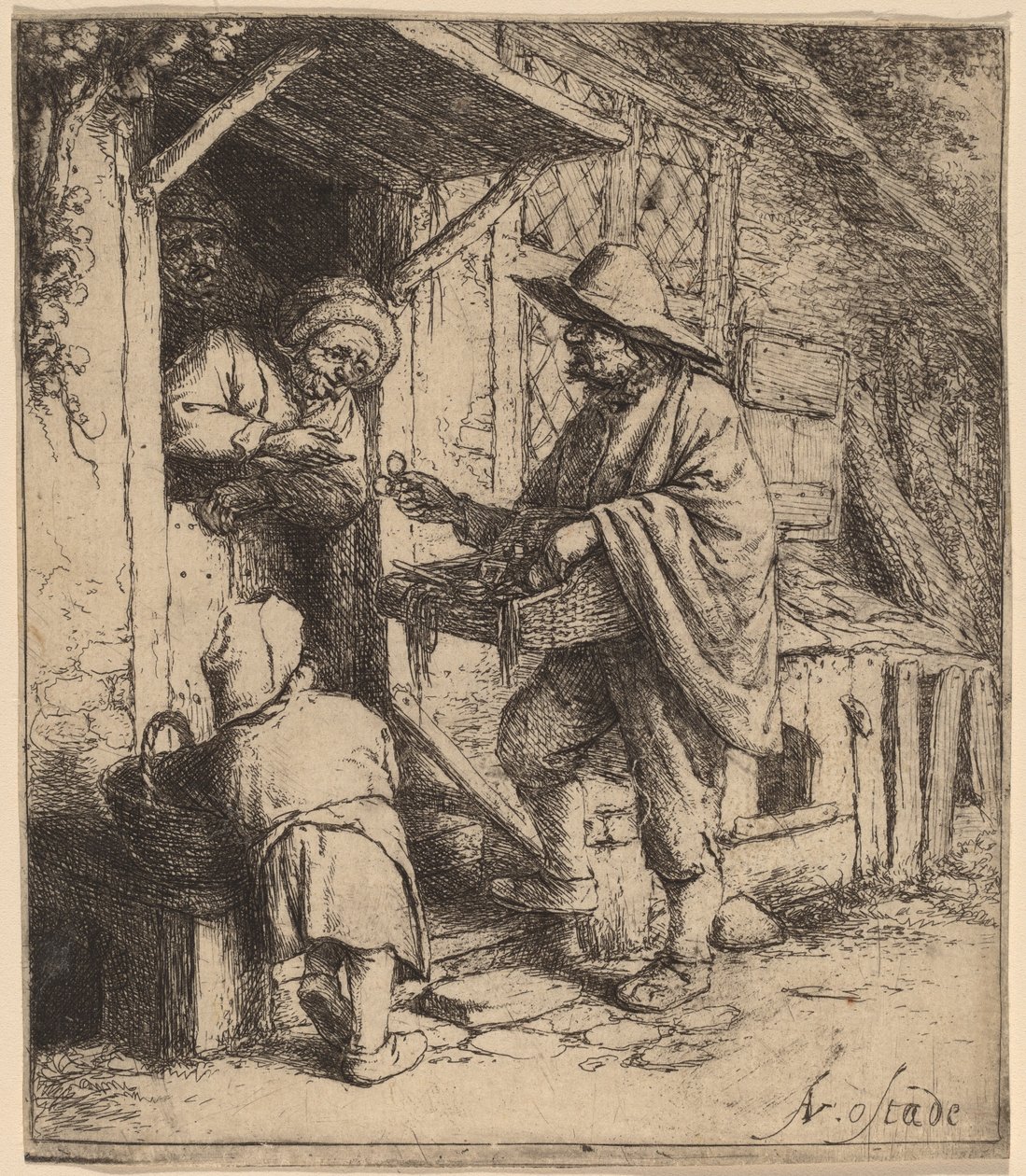 Brillehandler af Adriaen van Ostade
