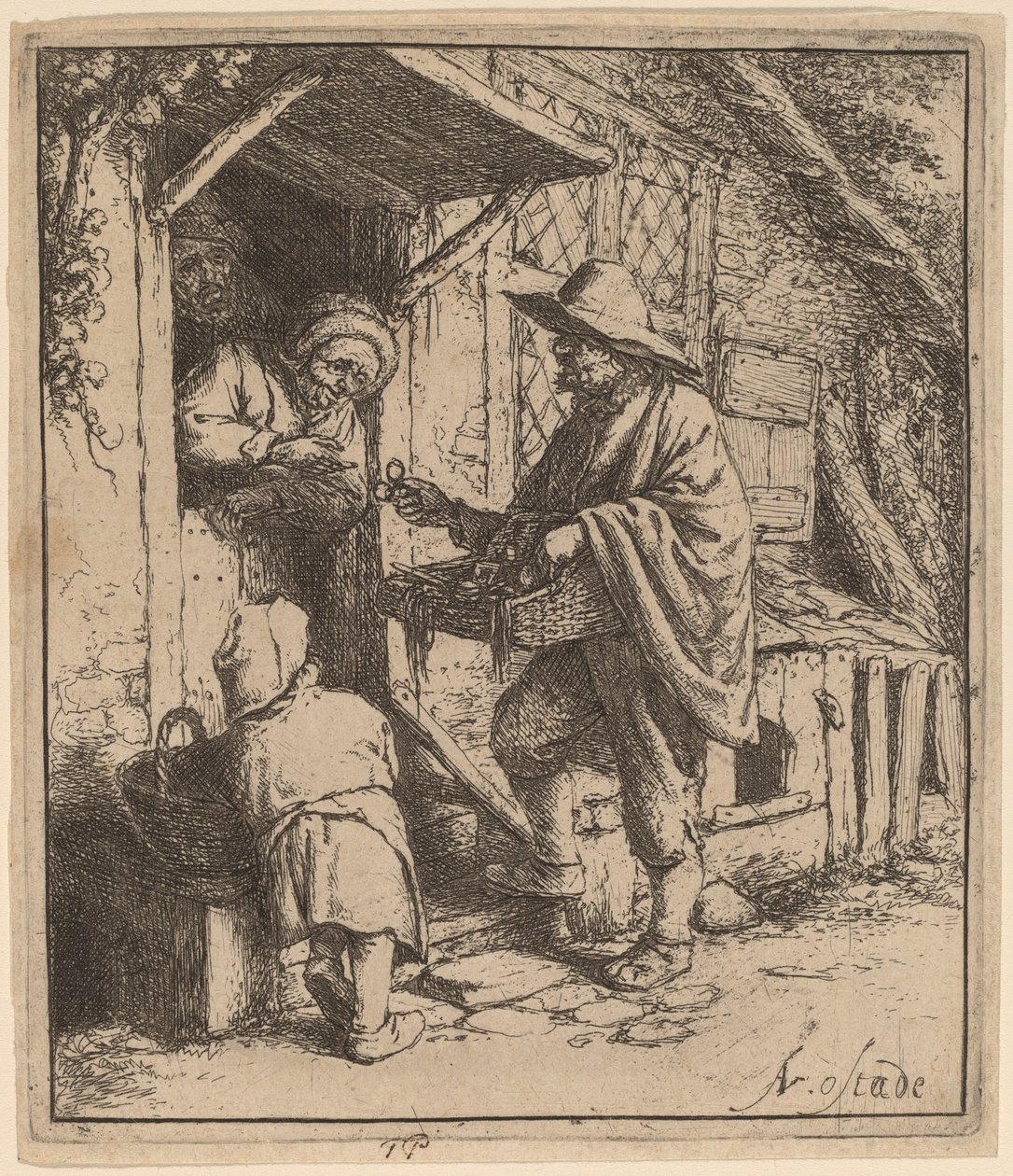 Brillehandler af Adriaen van Ostade