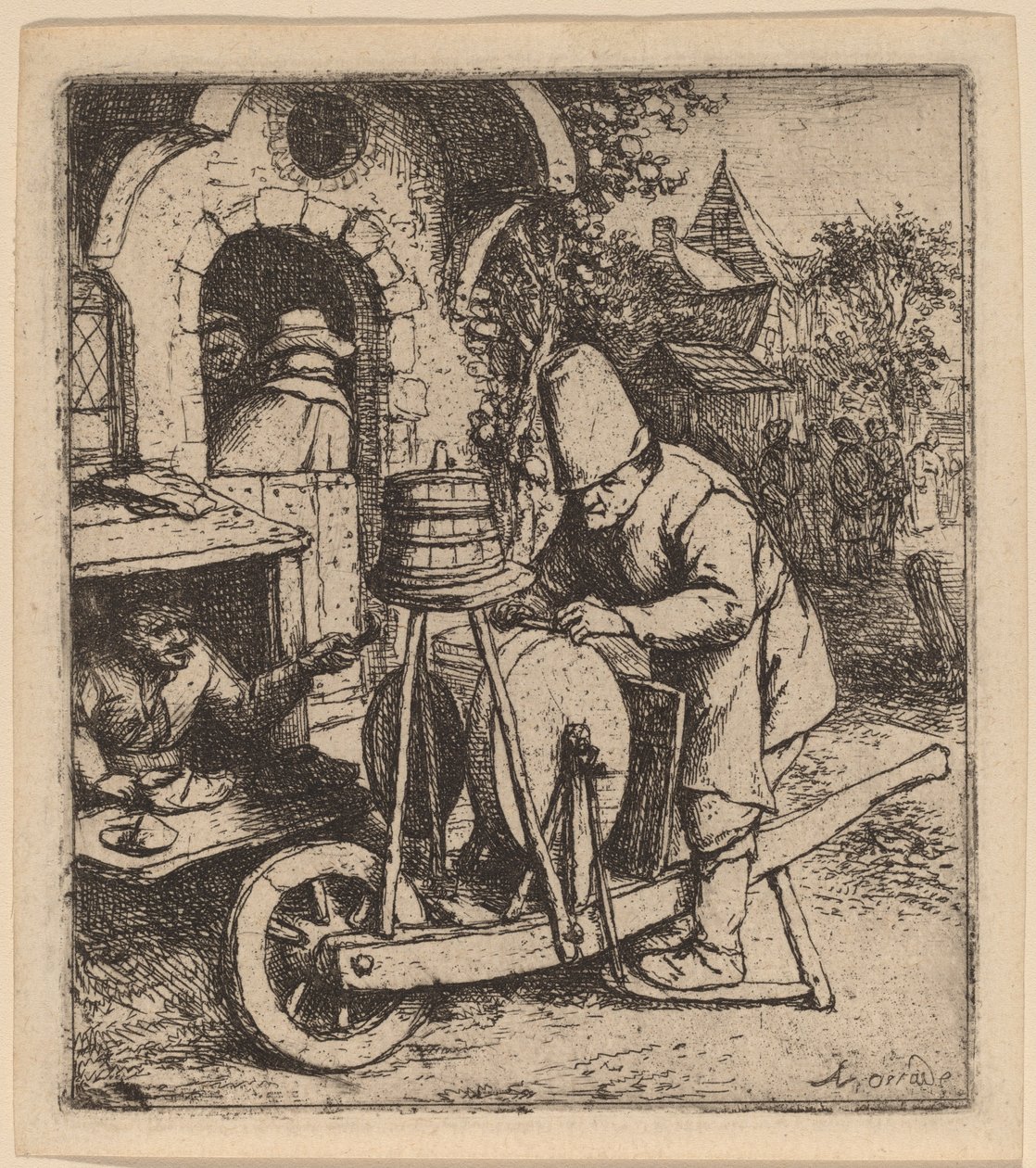 Knivsliber af Adriaen van Ostade