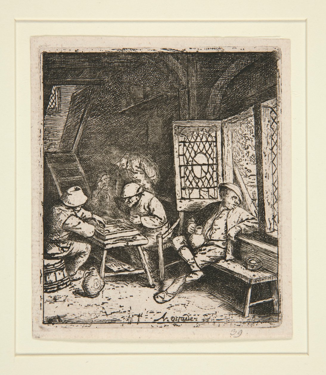 Backgammon-spillerne af Adriaen van Ostade