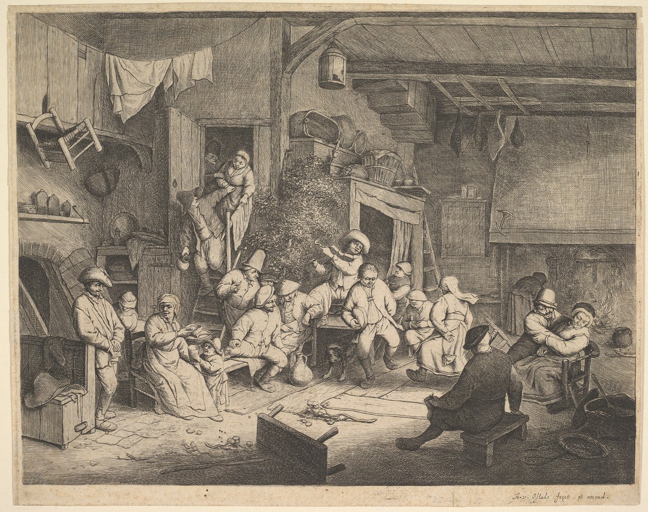 Dansen på kroen, 1652. af Adriaen van Ostade