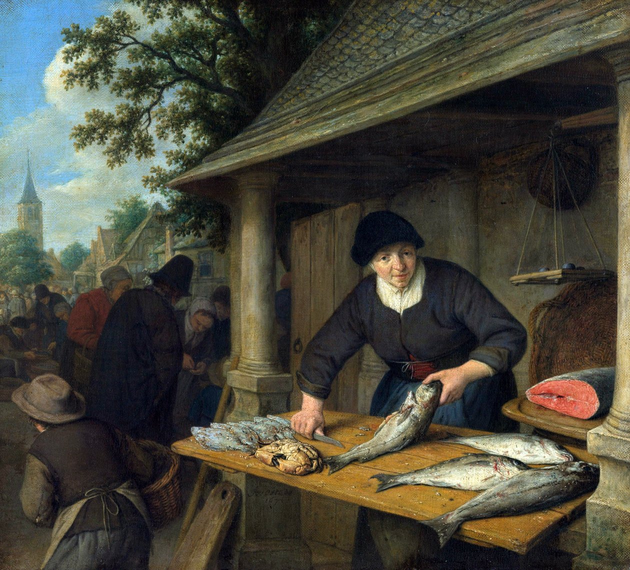 Fiskekonen af Adriaen Jansz. van Ostade