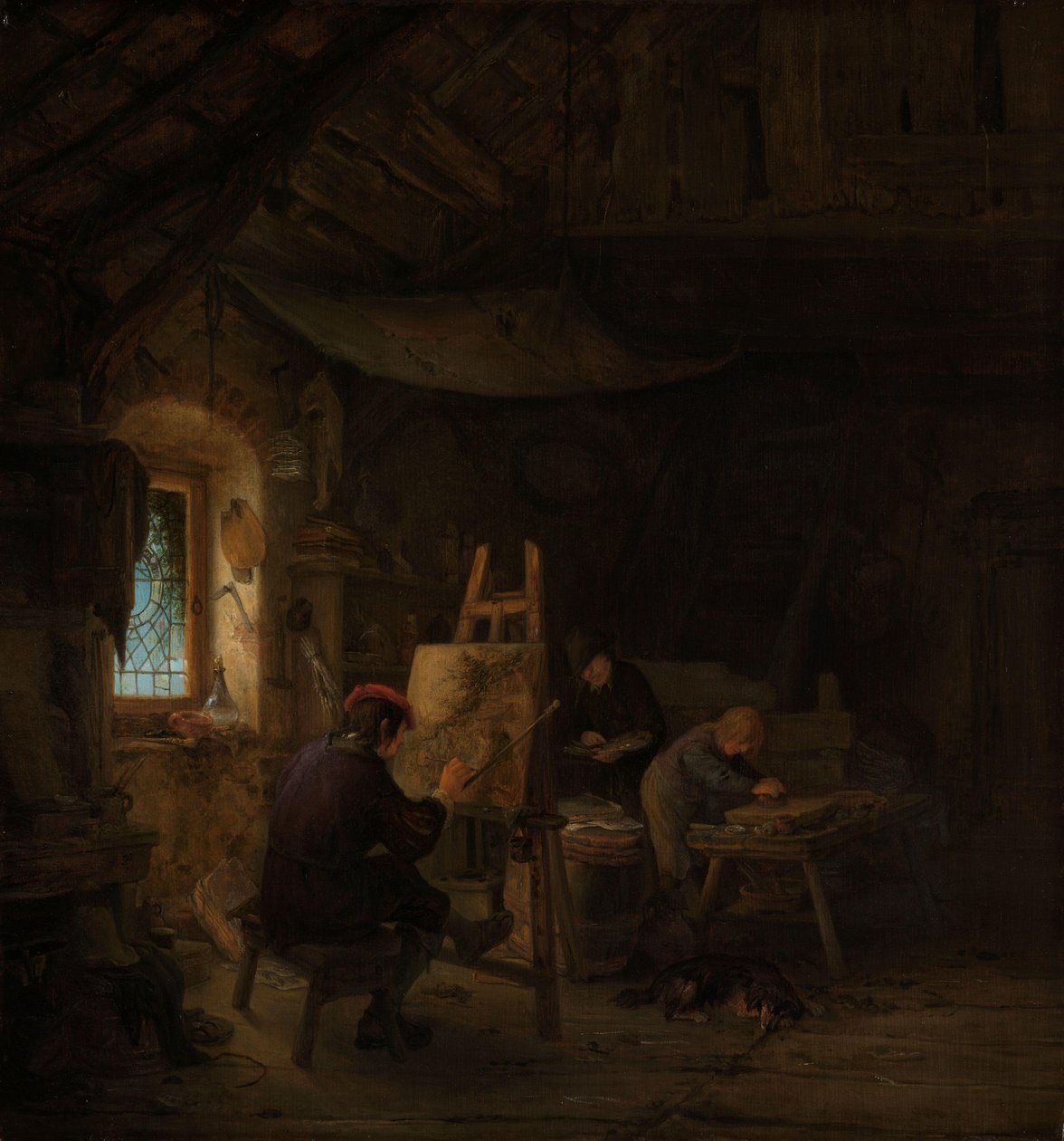 Malerens Atelier af Adriaen van Ostade
