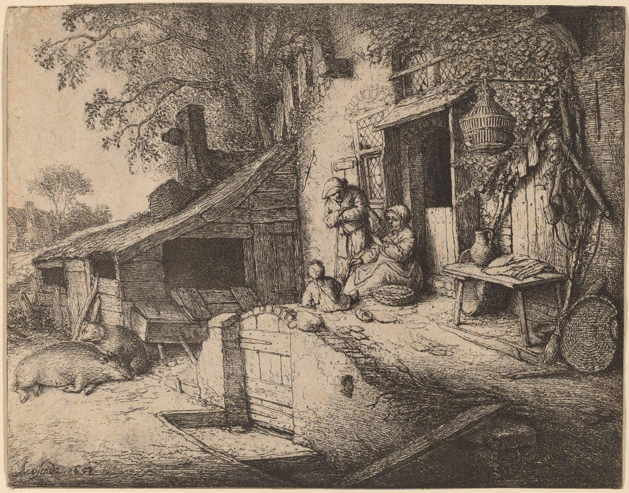 Spinneren af Adriaen van Ostade
