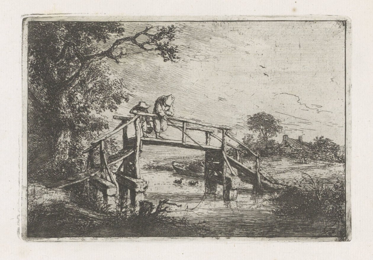 To fiskere på en bro af Adriaen van Ostade