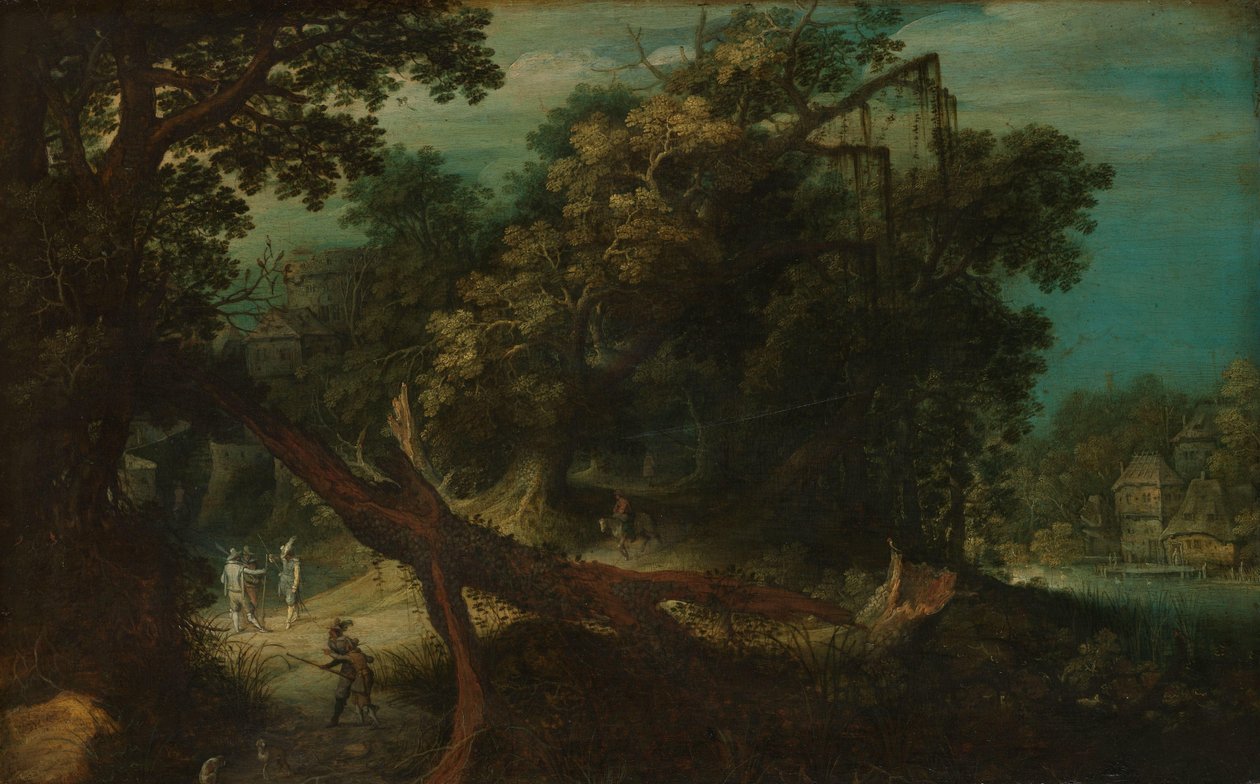 Skydere i en skovglade af Adriaen van Stalbemt