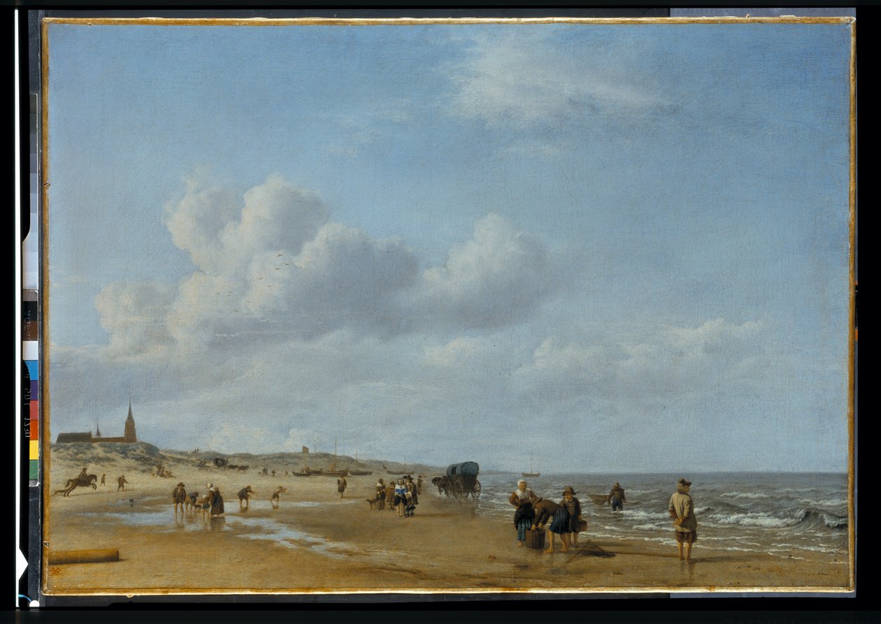 Stranden ved Scheveningen af Adriaen van de Velde