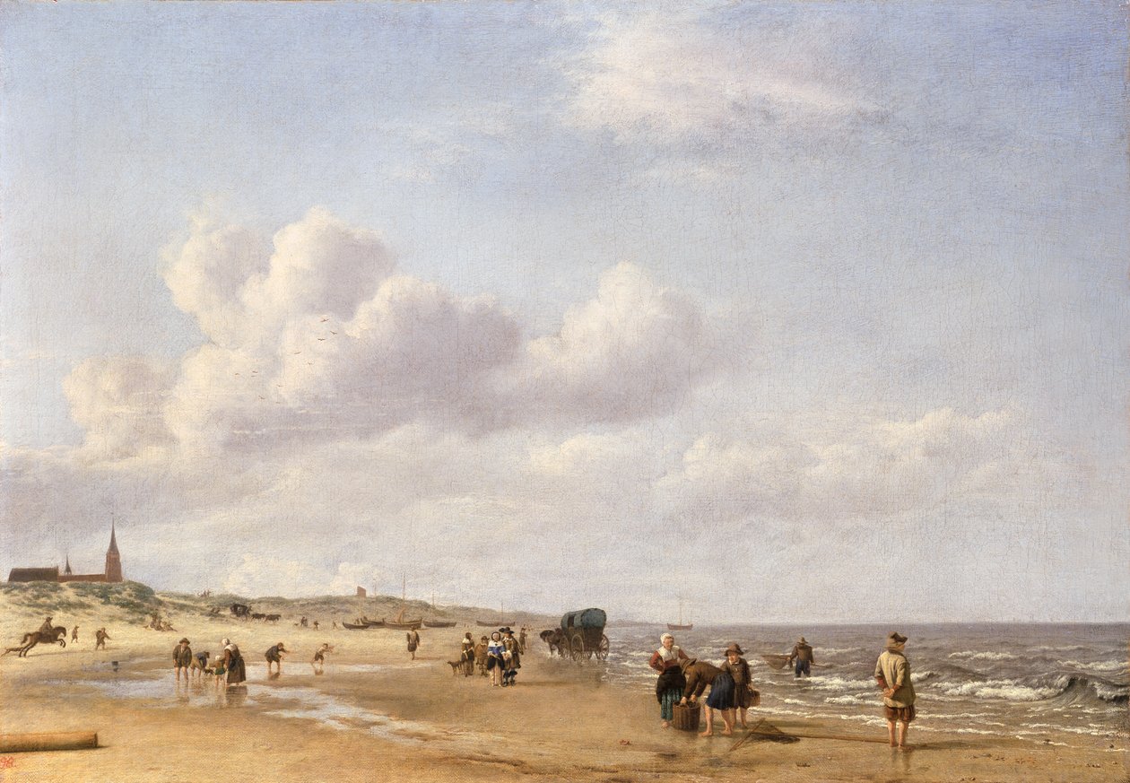 Stranden ved Scheveningen, 1658 af Adriaen van de Velde