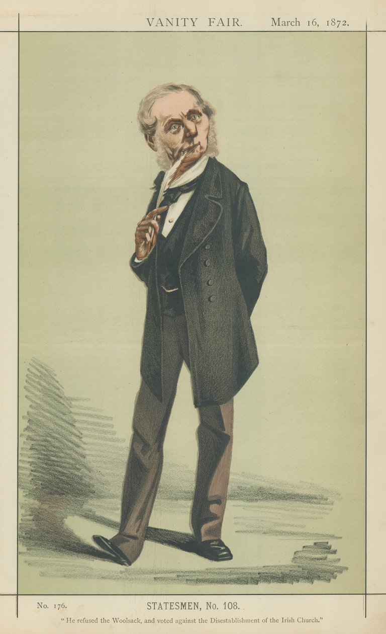 Sir Roundell Palmer (farvelitografi) af Adriano Cecioni