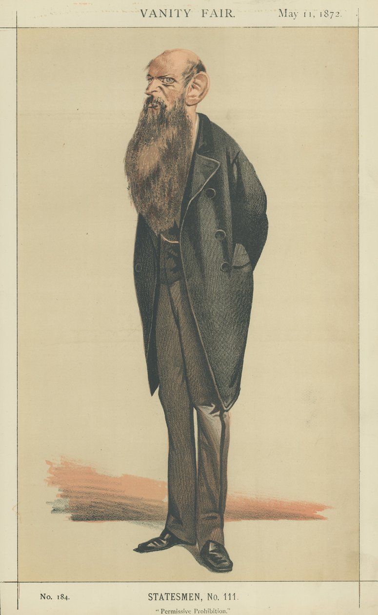 Sir Wilfrid Lawson (farvelitografi) af Adriano Cecioni