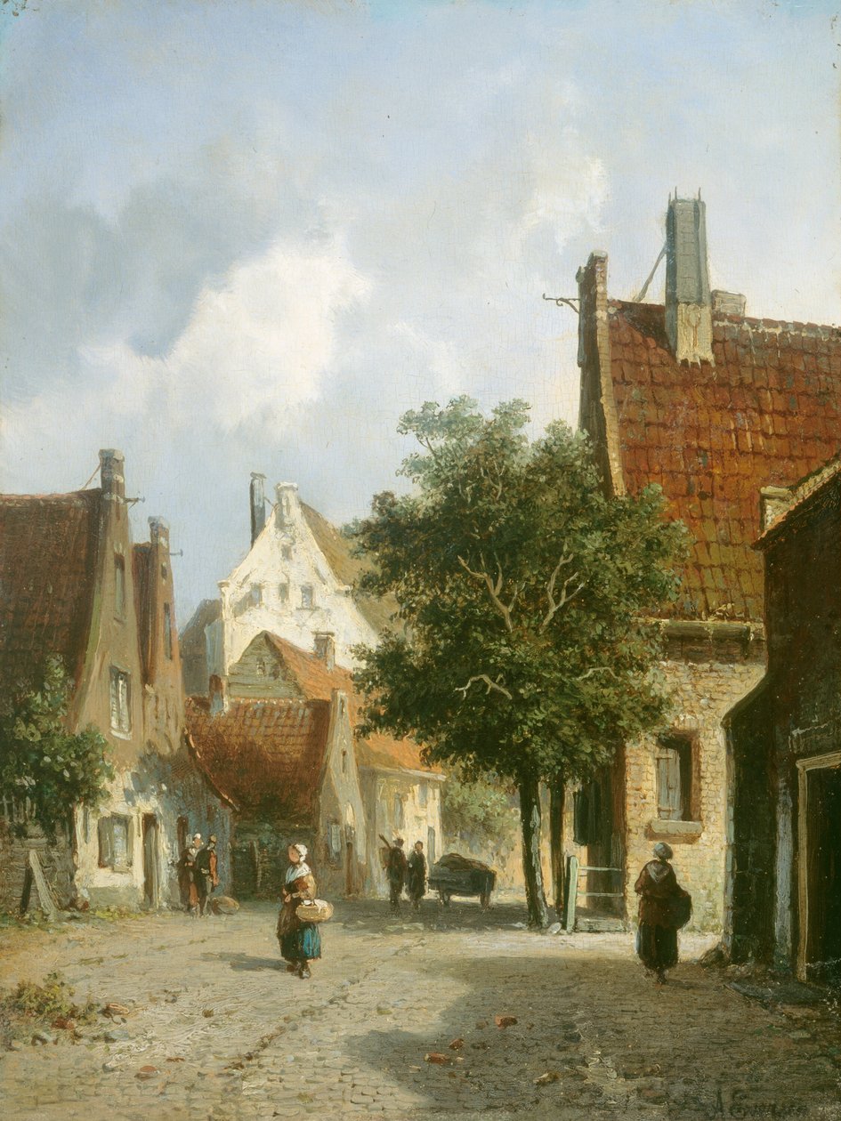 Amsterdam Street Scene af Adrianus Eversen
