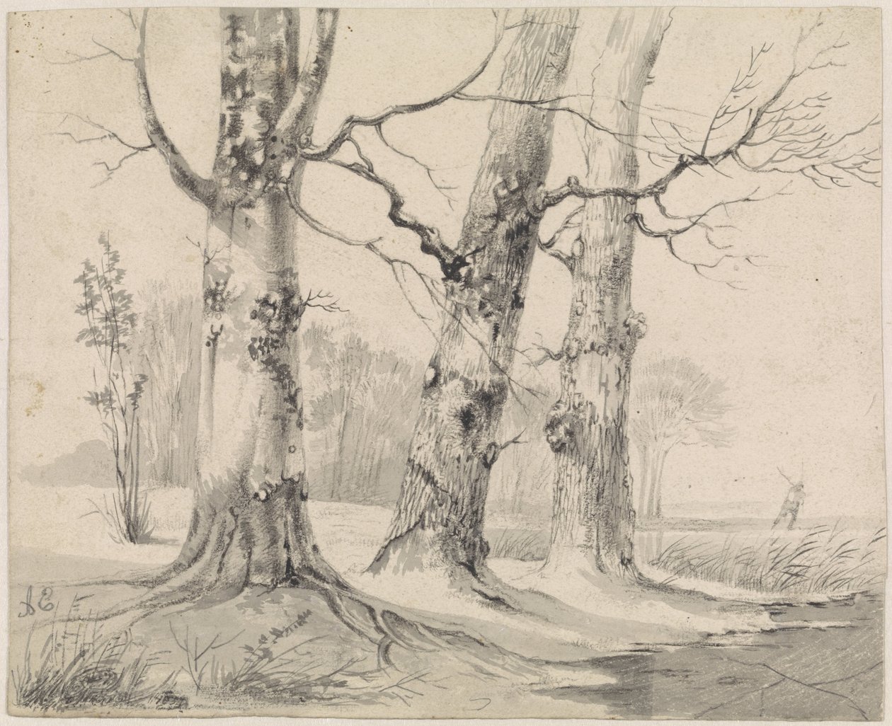 vinterlandskab af Adrianus Eversen