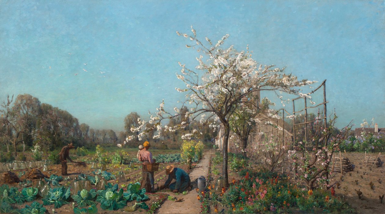Haven i foråret, 1885 af Adrien Louis Demont