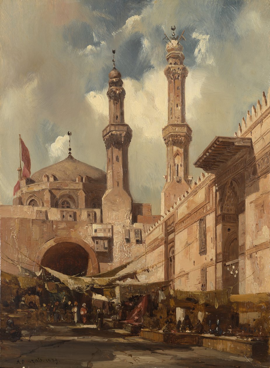 En Cairo Bazaar, 1839. af Adrien Dauzats