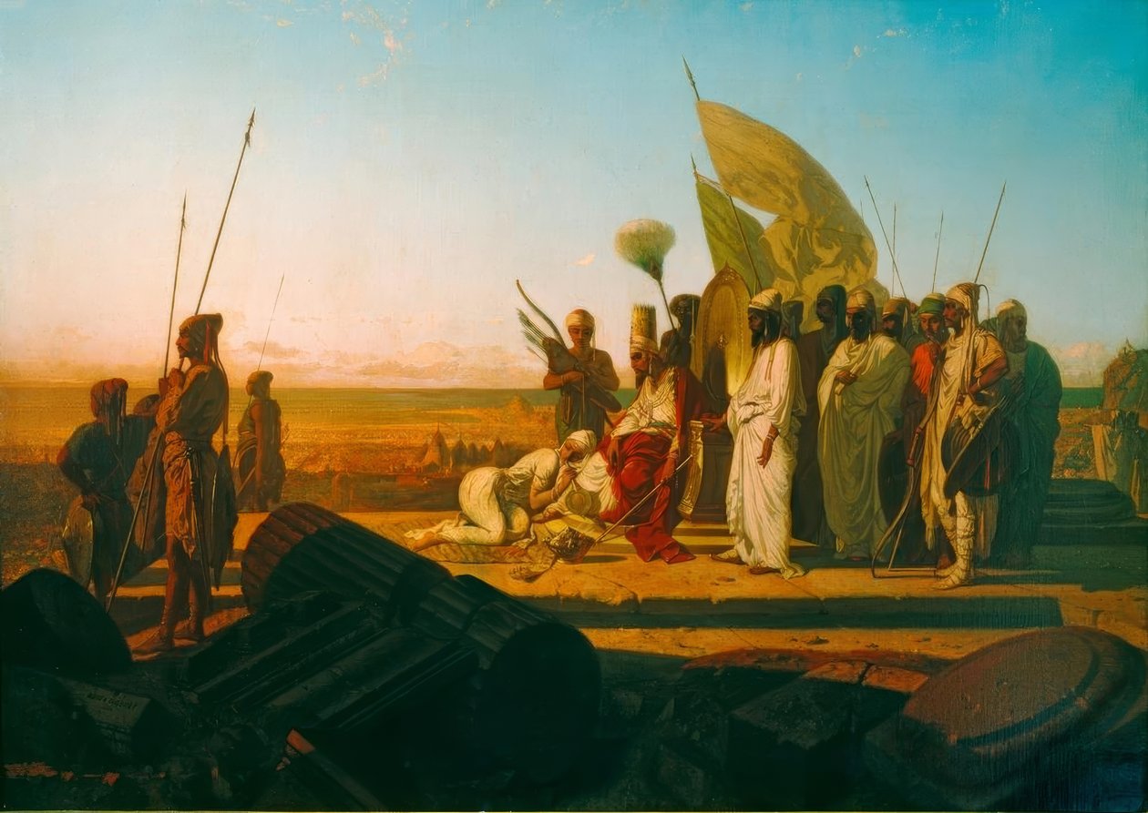 Xerxes am Hellespont af Jean Adrien Guignet