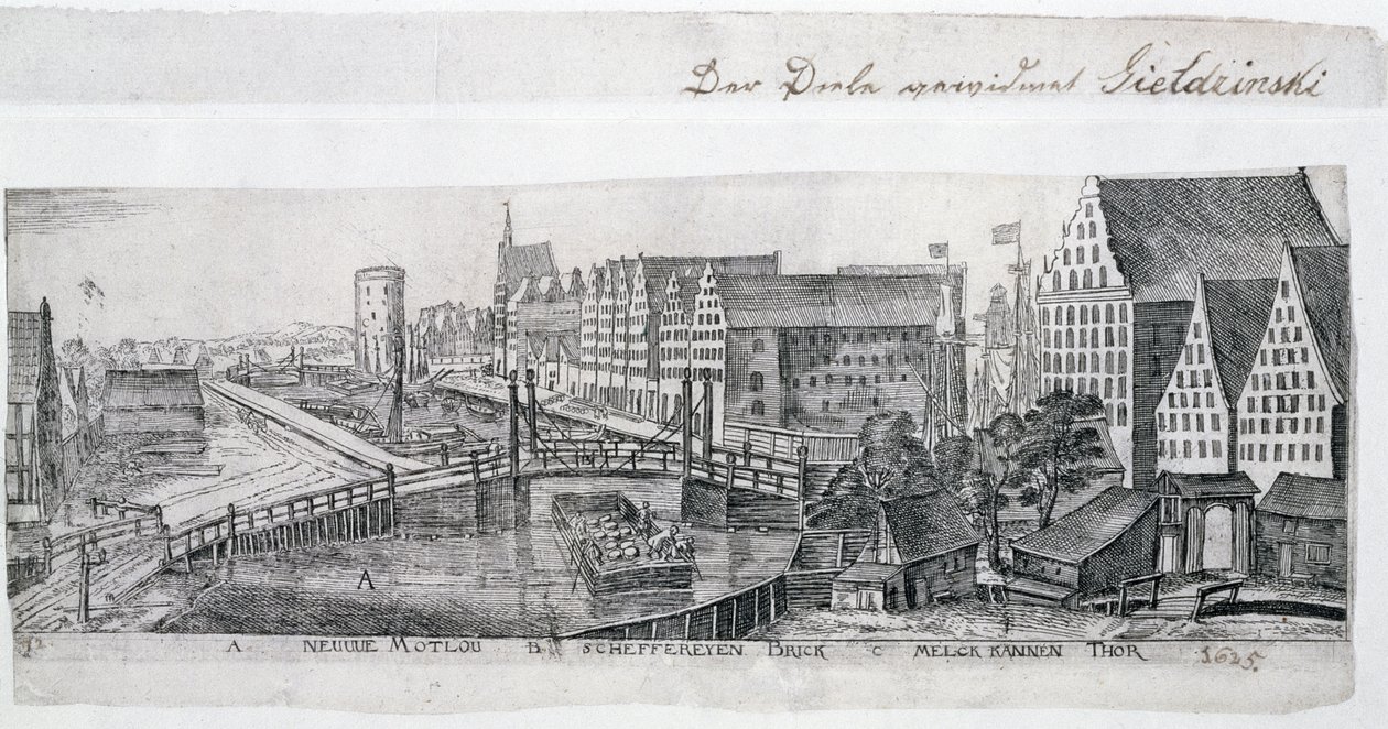 Kornmagasiner i Gdansk ved Maltawa-floden, illustration 9 fra albummet, 