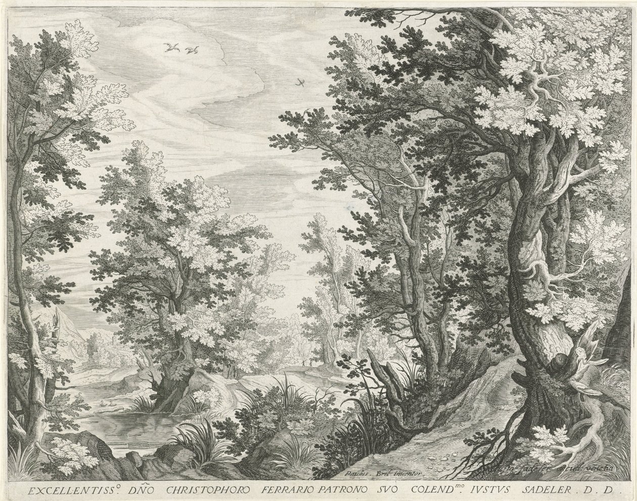 skovlandskab af Egidius  Sadeler (II)