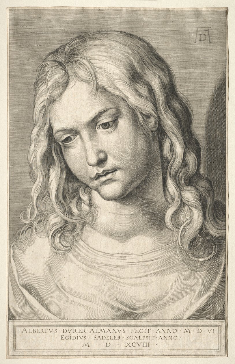kvindeligt hoved. af Aegidius Sadeler or Saedeler