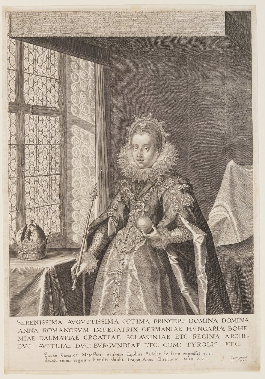 Anna, hustru til kejser Matthias af Aegidius Sadeler II