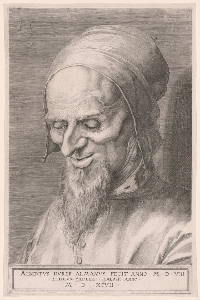 En apostels hoved af Aegidius Sadeler II