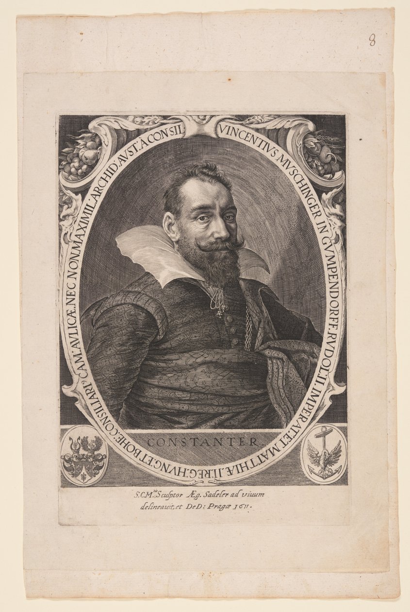 Vincent Muschinger von Gumpendorff, læge af Aegidius Sadeler II