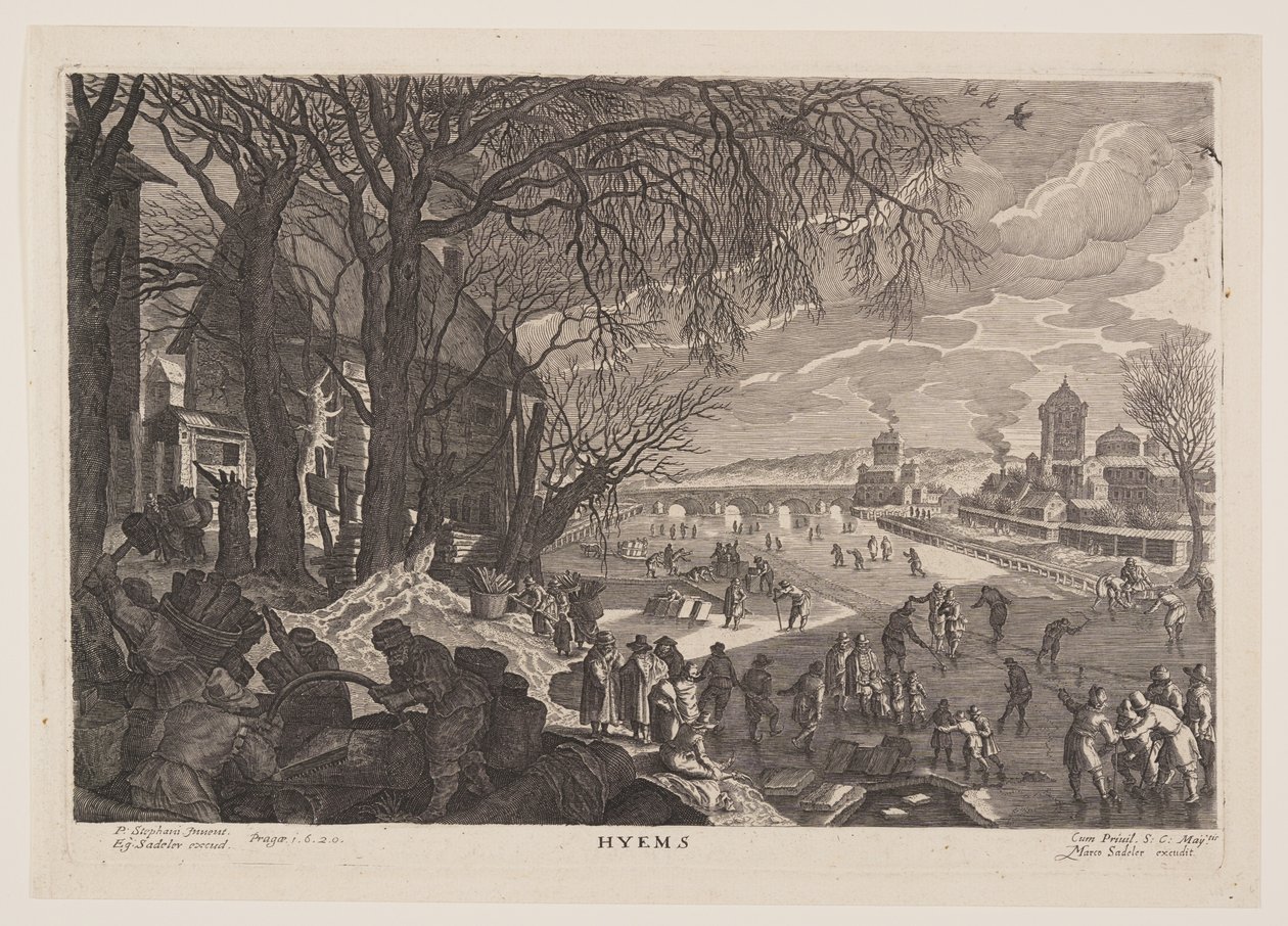 Vinter, fra De fire årstider af Aegidius Sadeler II