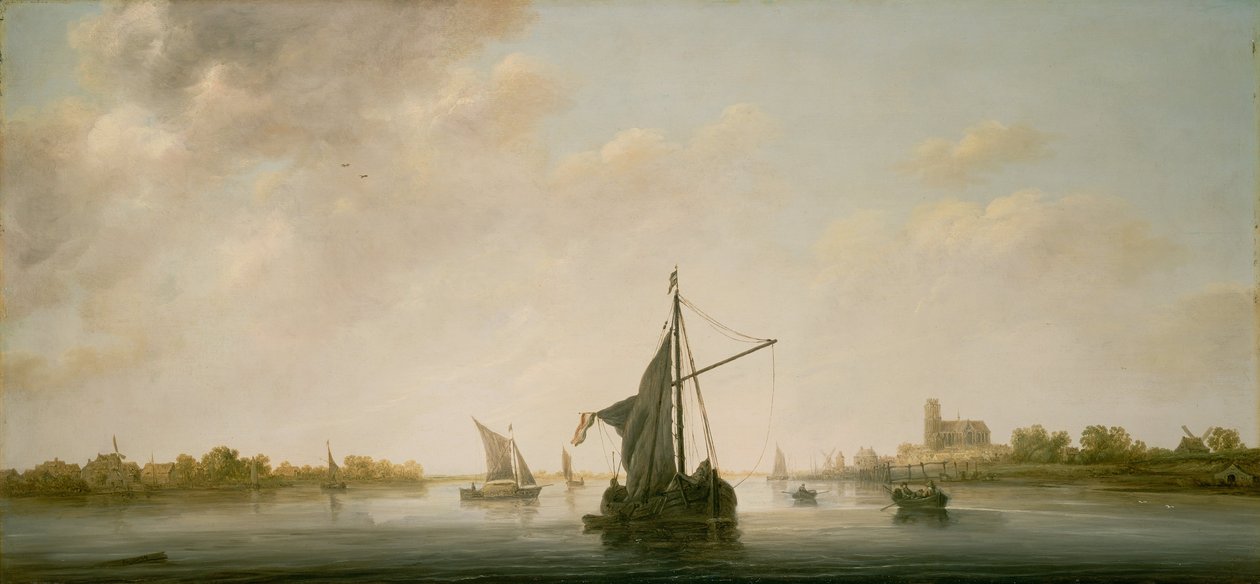 En udsigt over Maas ved Dordrecht af Aelbert Cuyp