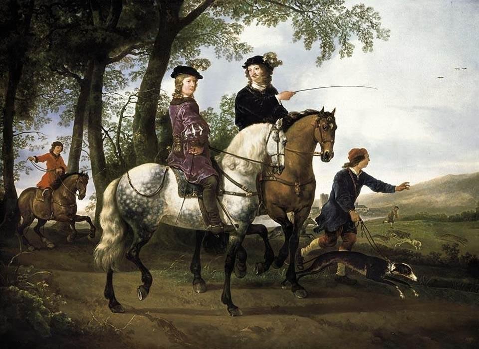 Landskab med en jagt af Aelbert Cuyp