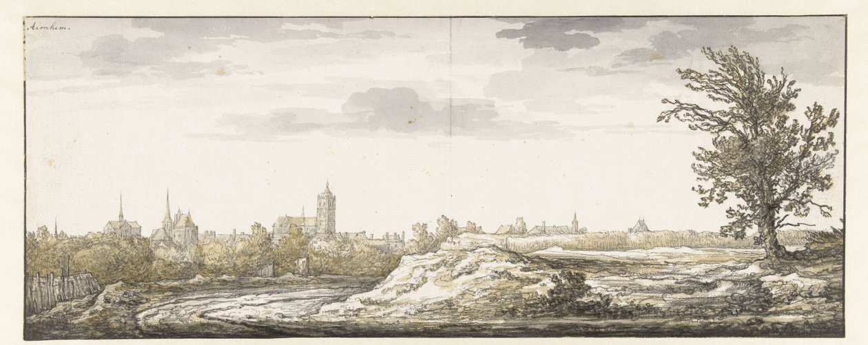 Udsigt over Arnhem Arnhem (titel på objekt) af Aelbert Cuyp