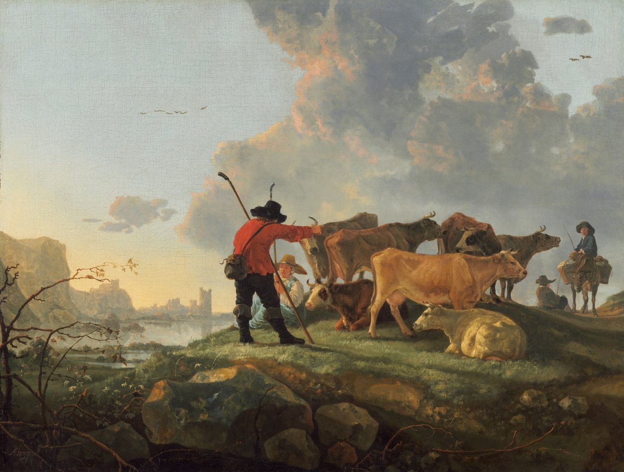 Hyrder, der passer kvæg af Aelbert Cuyp