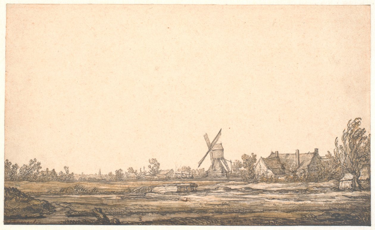 Landskab med en mølle af Aelbert Cuyp