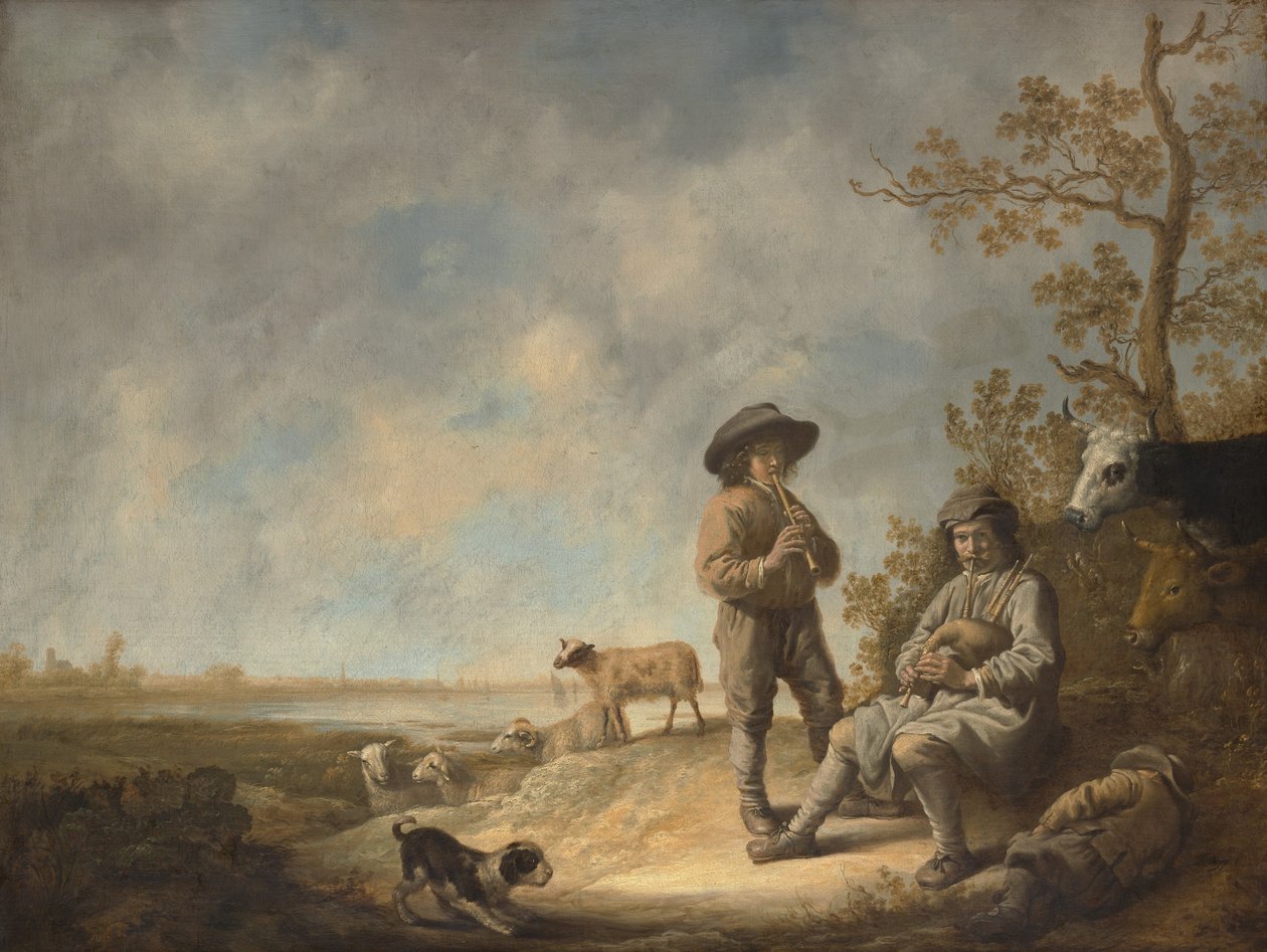 Piping Shepherds, ca. 1643-44. af Aelbert Cuyp