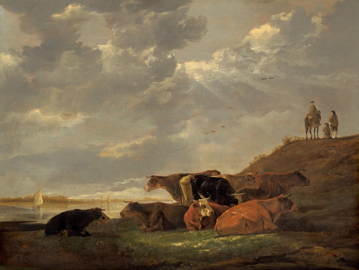 Flodlandskab med køer af Aelbert Cuyp
