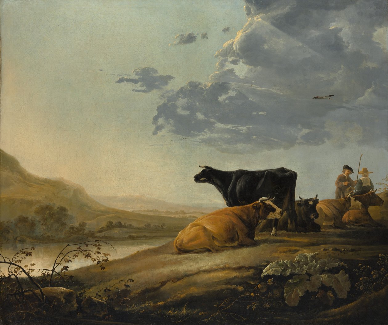 Unge Hyrder med Køer, ca. 1655-60. af Aelbert Cuyp