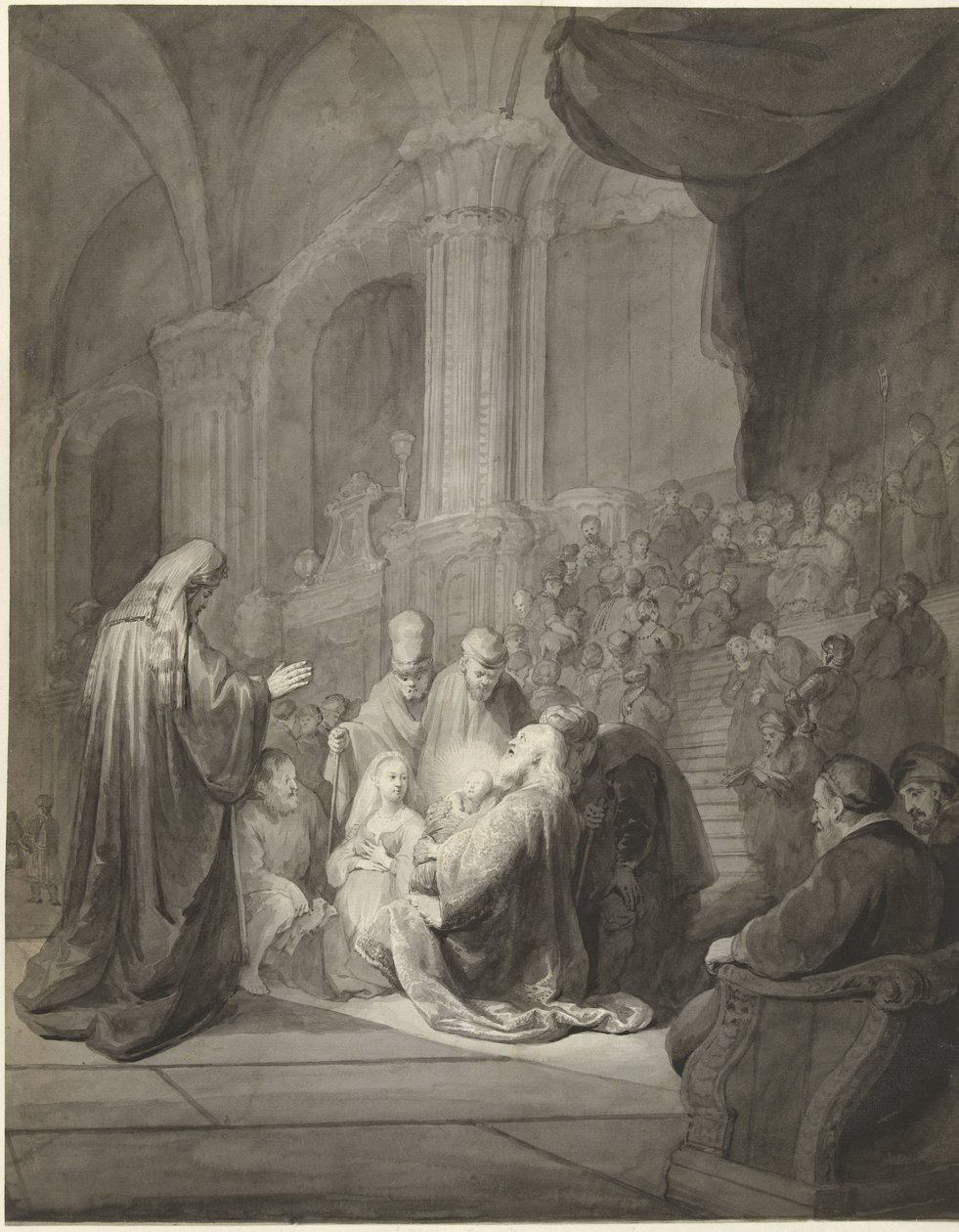 Simeon i templet af Aert Schouman