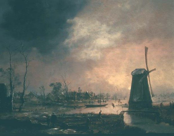 Vinterlandskab af Aert van der Neer